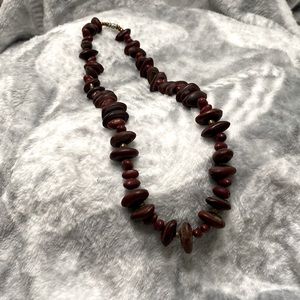 💖 5/$25 Brown “bean” necklace handmade